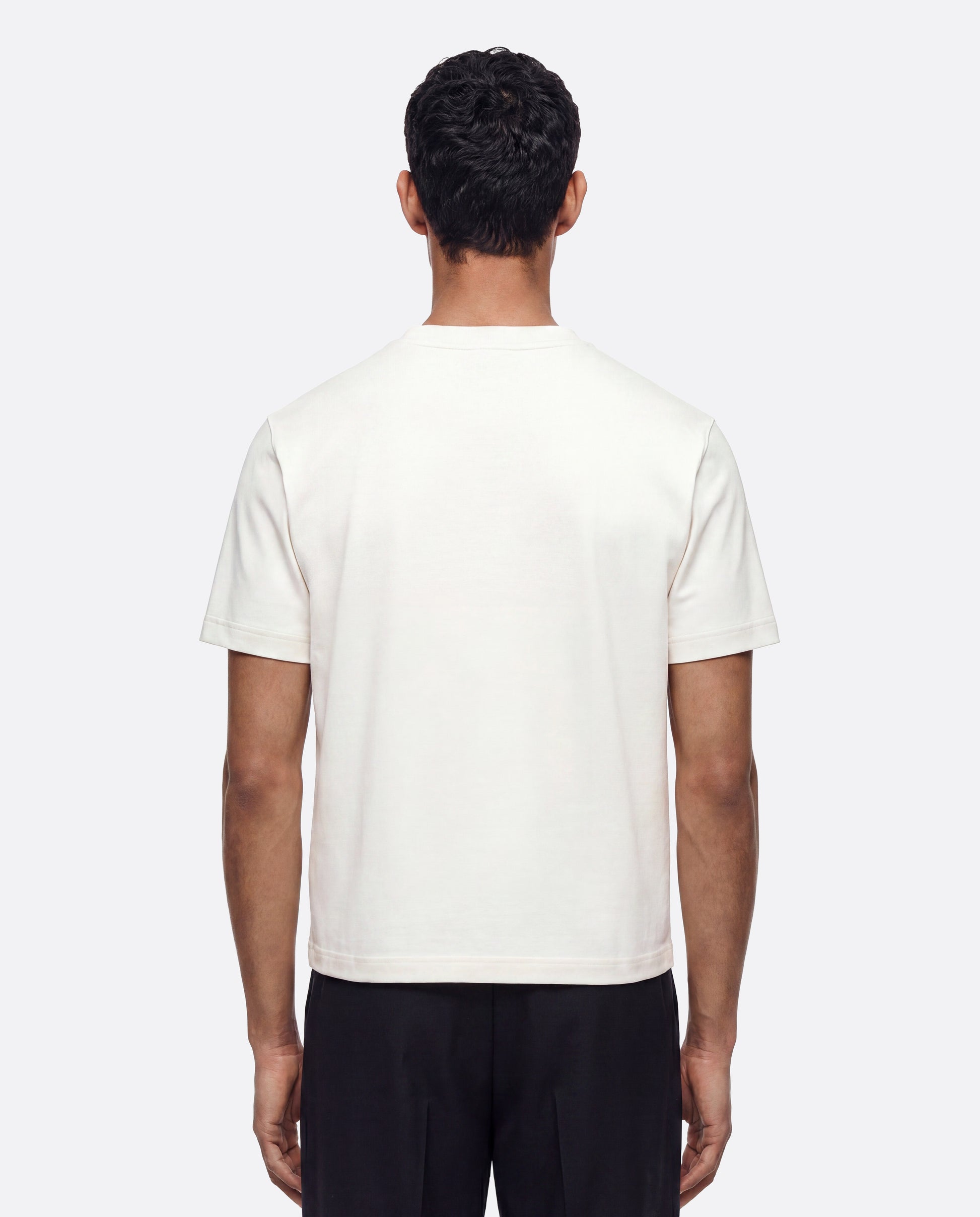 FITTED CROP POLO - WHITE