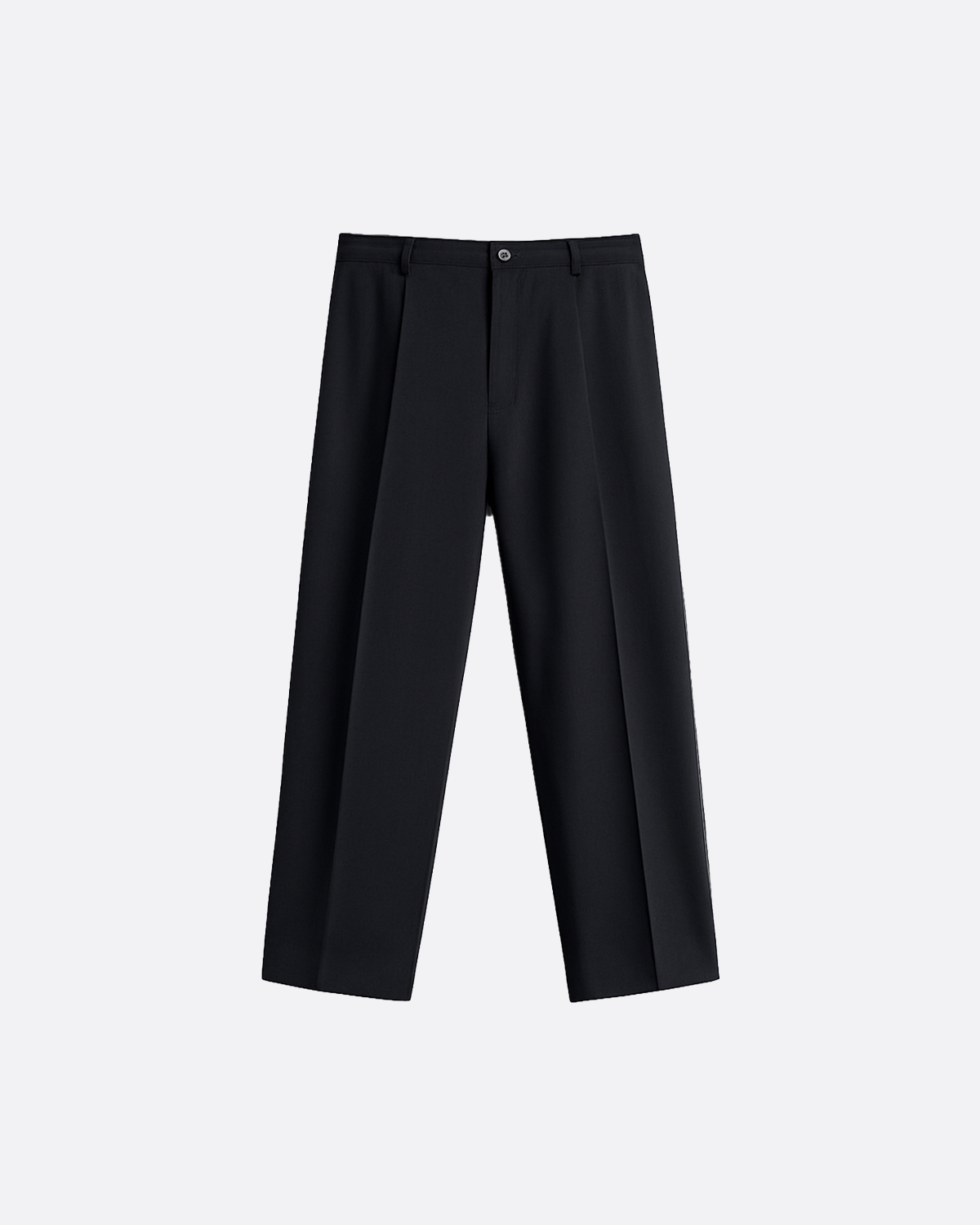 WIDE PLEATED PANTS - BLACK