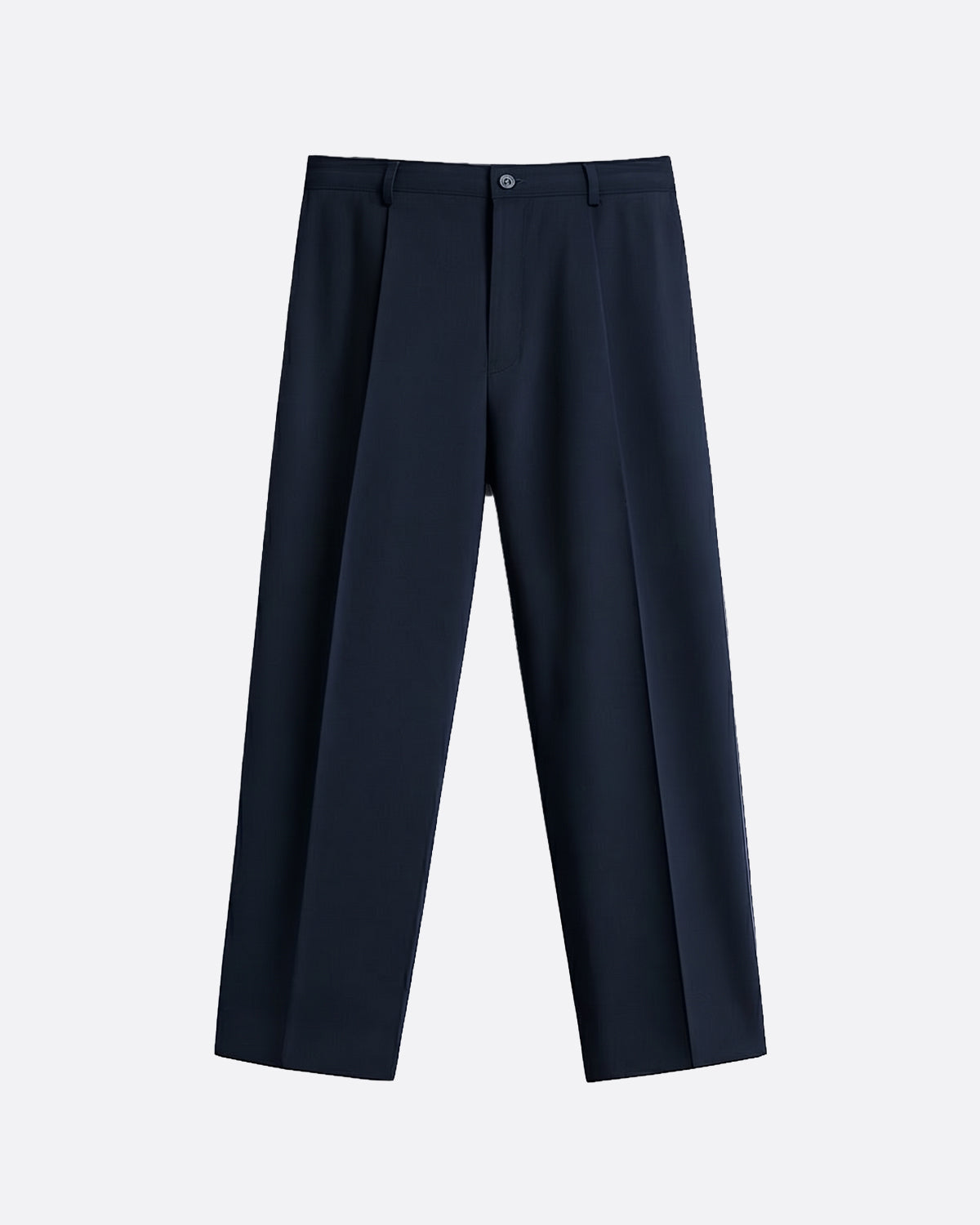 WIDE PLEATED PANTS - NAVY