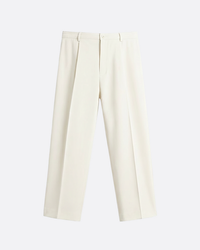 WIDE PLEATED  PANTS - CREAM