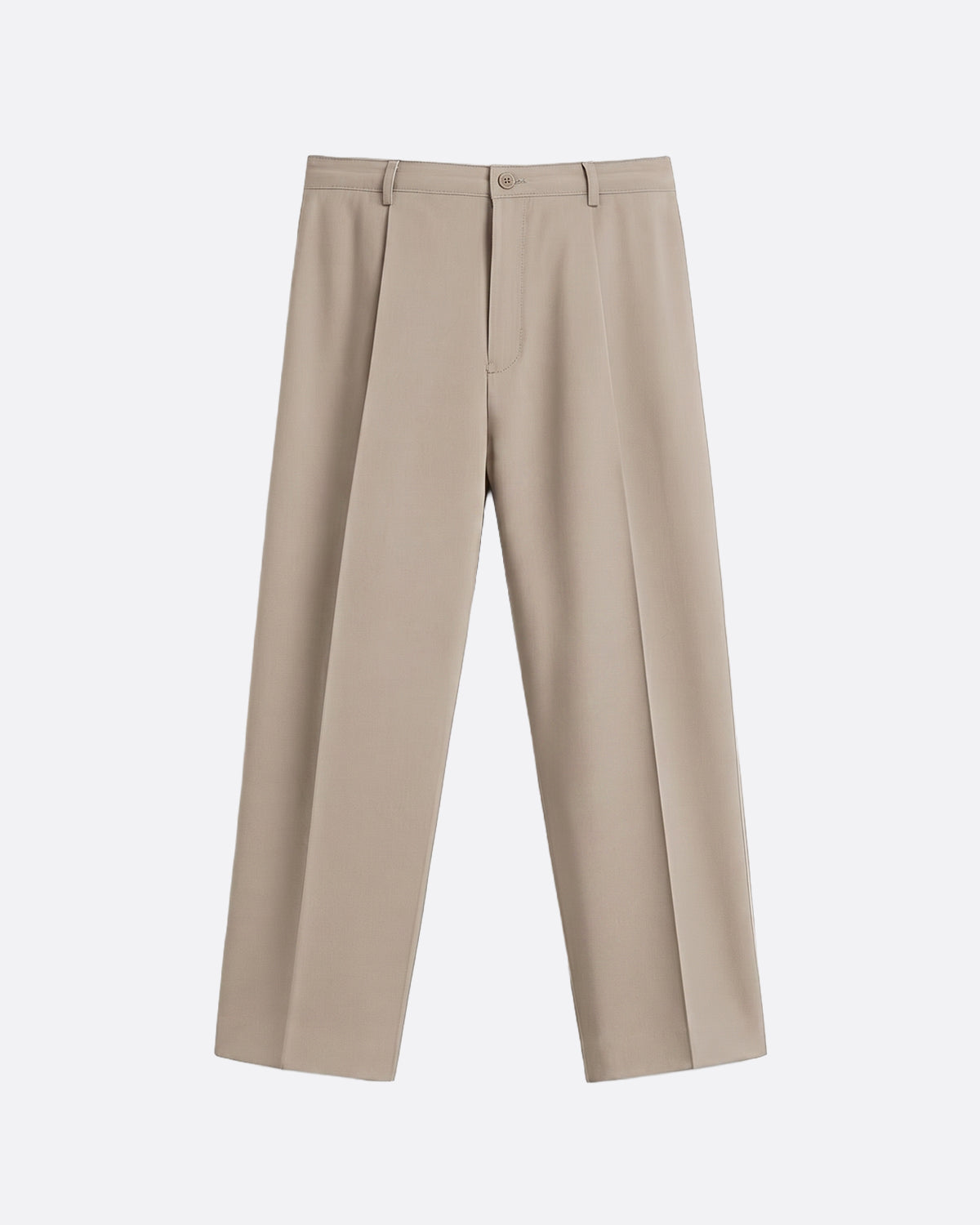 WIDE PLEATED PANTS - MOKA