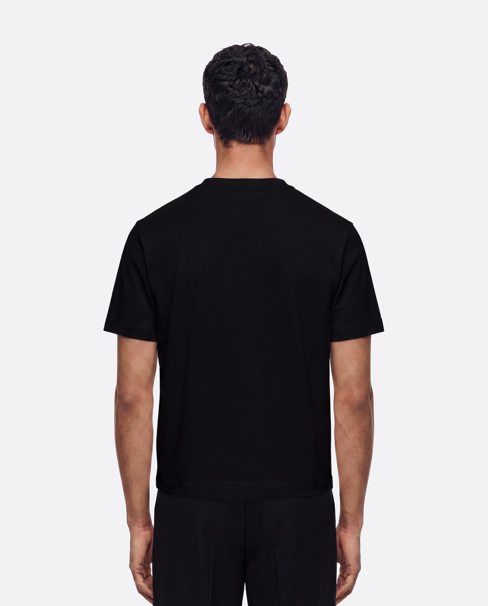 FITTED CROP POLO - BLACK