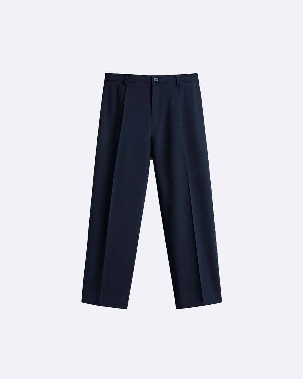WIDE PLEATED PANTS - NAVY