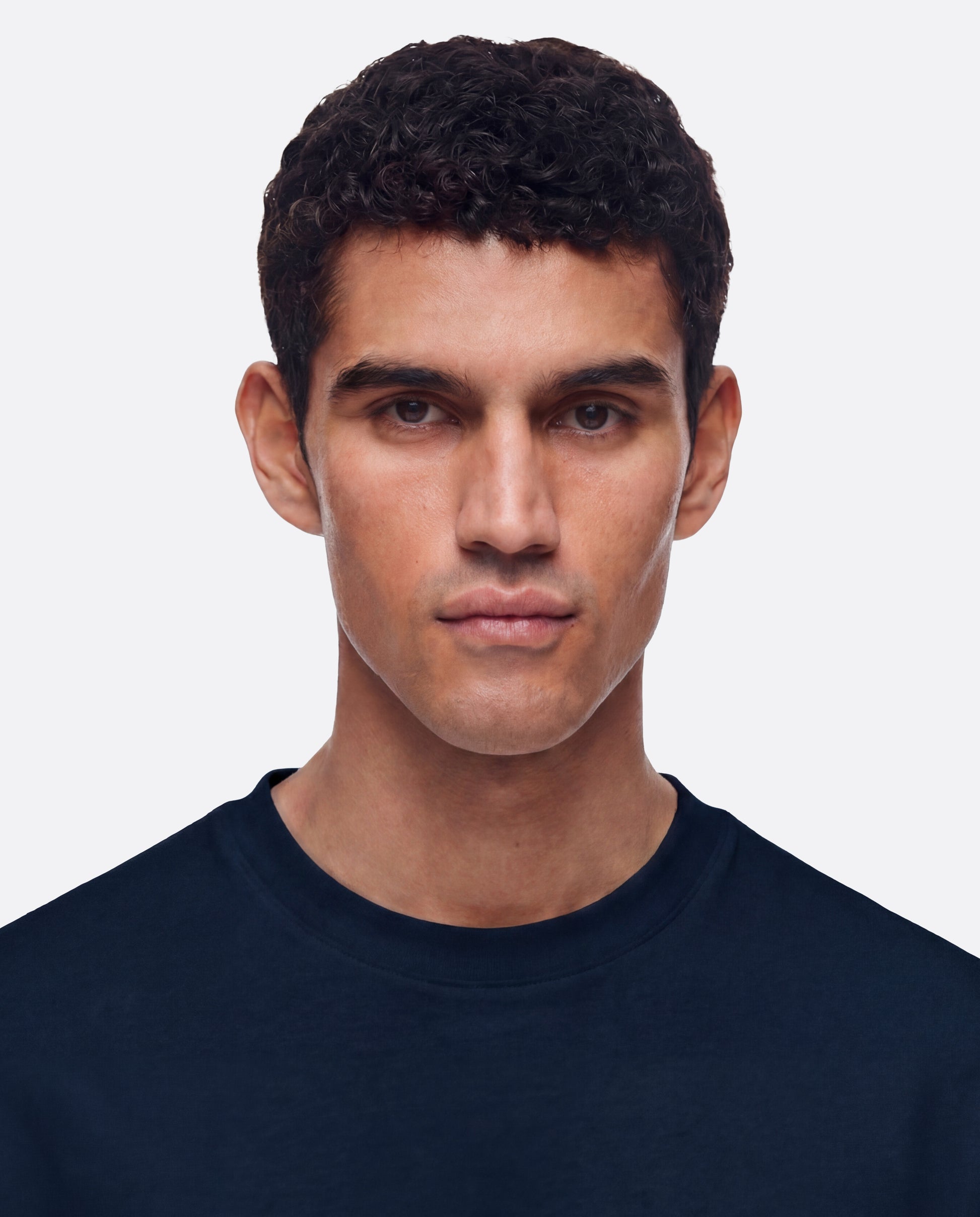 FITTED CROP T-SHIRT - NAVY