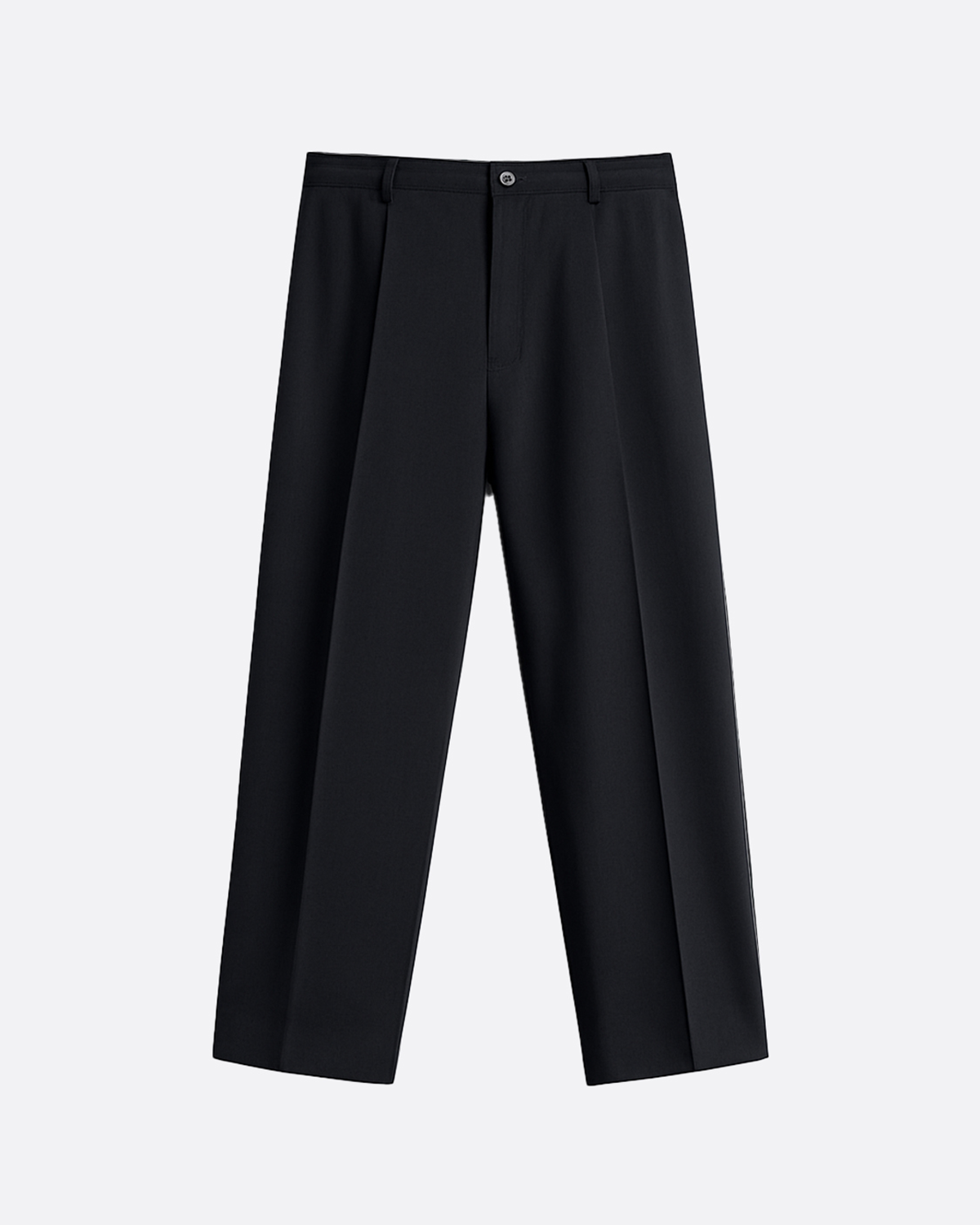 WIDE PLEATED PANTS - BLACK