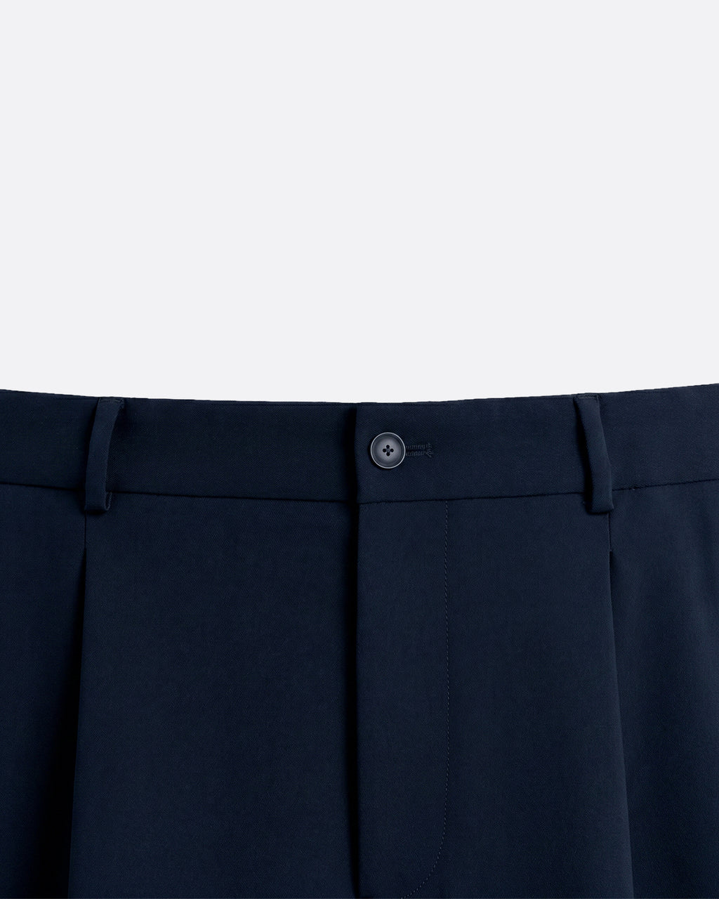 WIDE PLEATED PANTS - NAVY