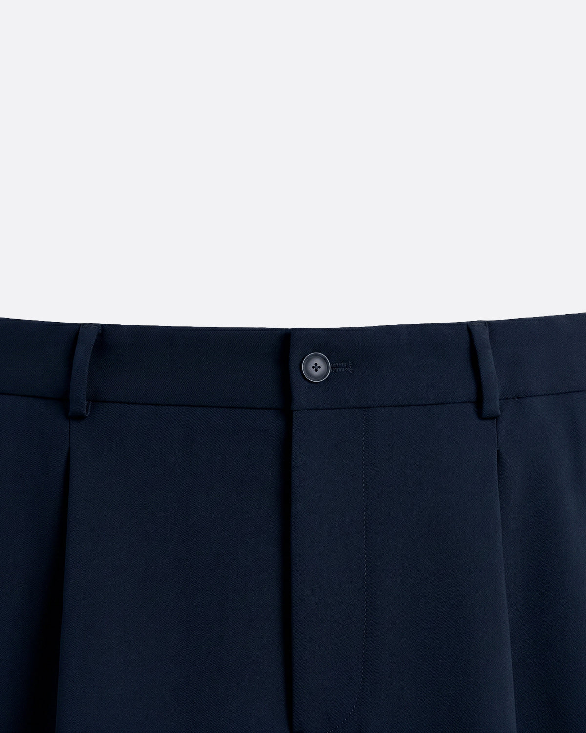 WIDE PLEATED PANTS - NAVY