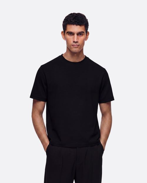FITTED CROP T-SHIRT - BLACK