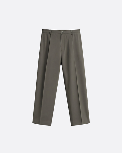 WIDE PLEATED PANTS - GRAY