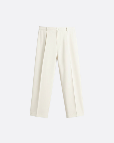 WIDE PLEATED  PANTS - CREAM