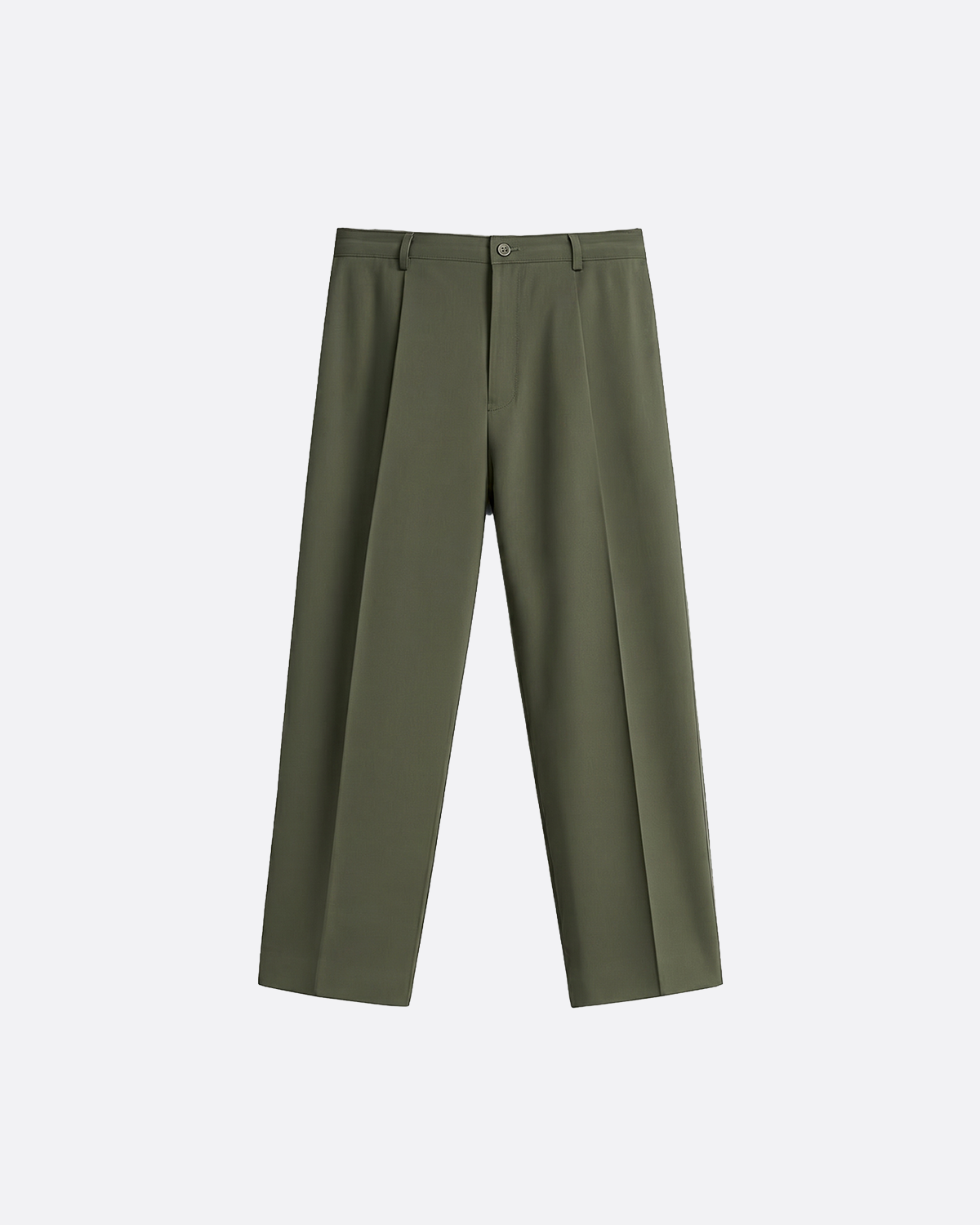 WIDE PLEATED  PANTS - OLIVE
