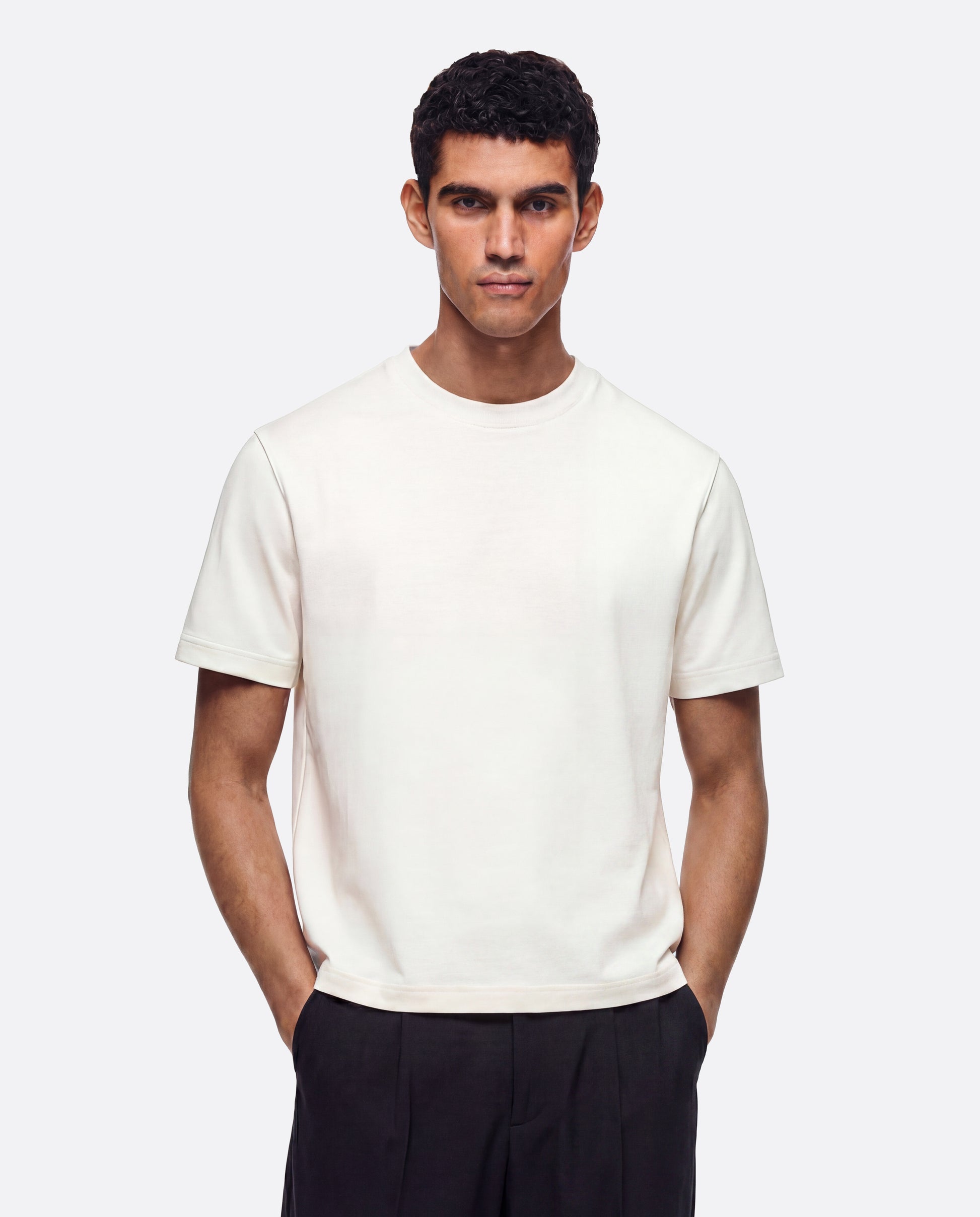FITTED CROP T-SHIRT - WHITE