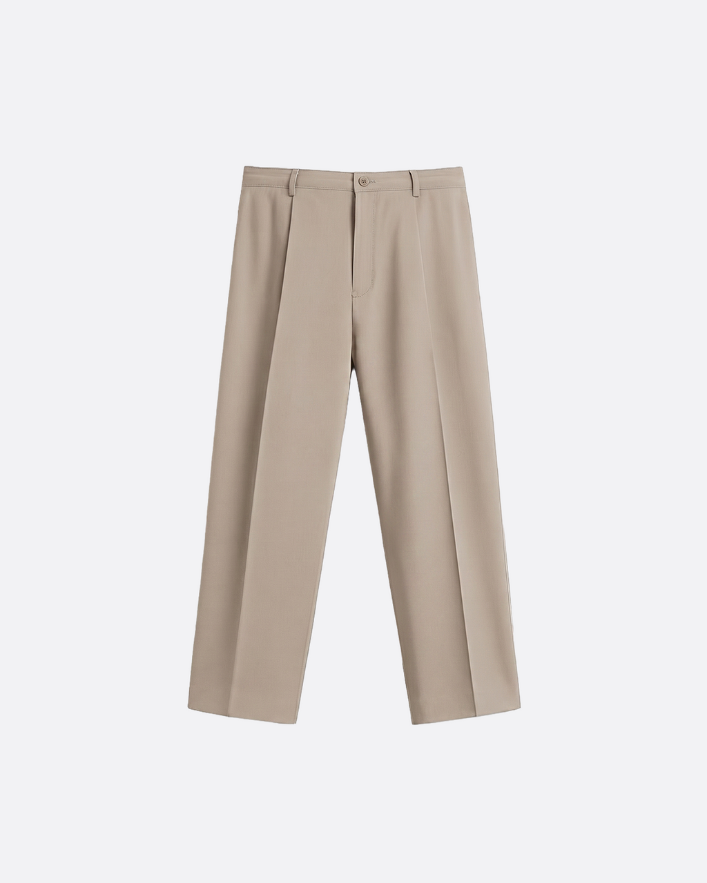 WIDE PLEATED PANTS - MOKA