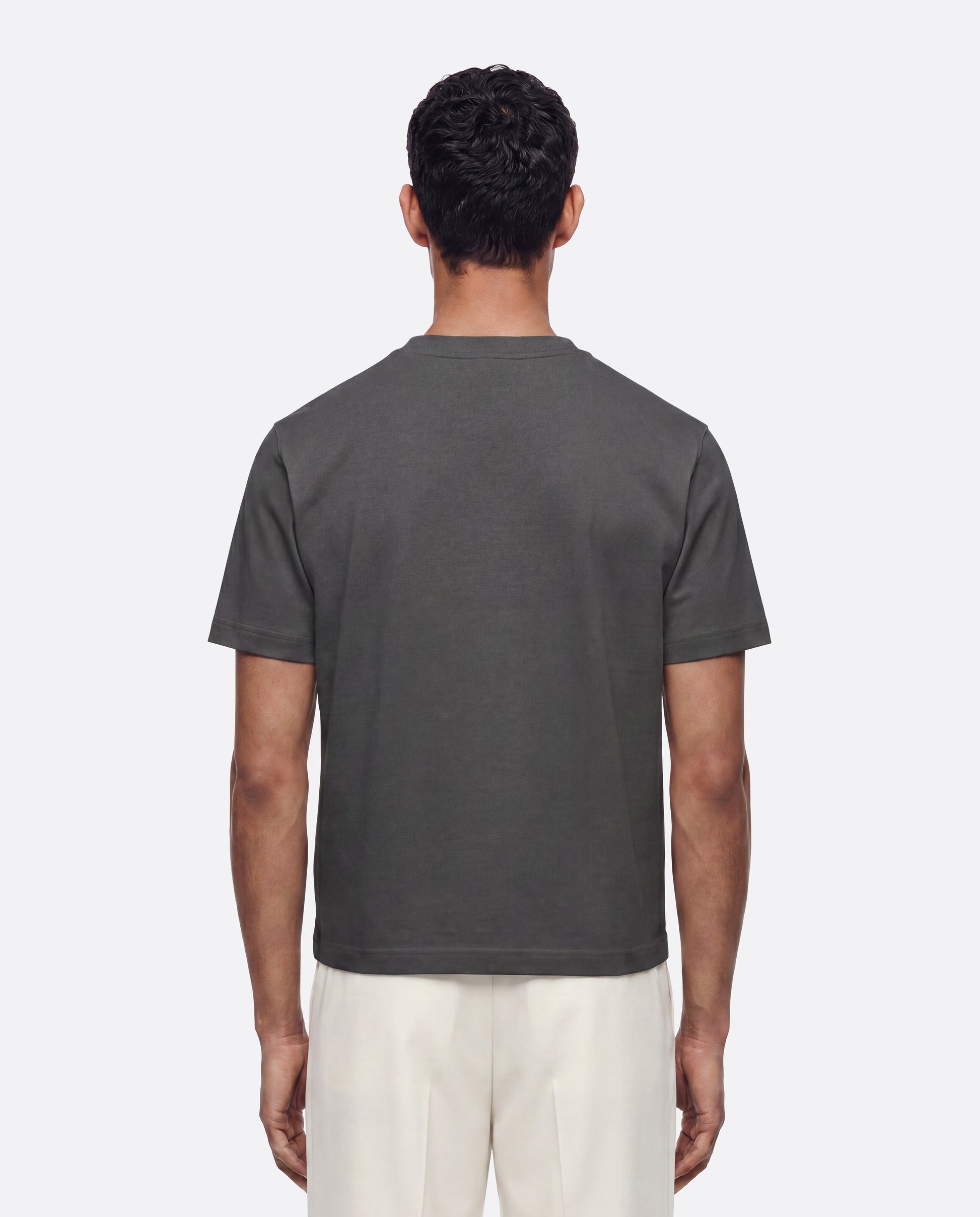 FITTED CROP T-SHIRT - GRAY