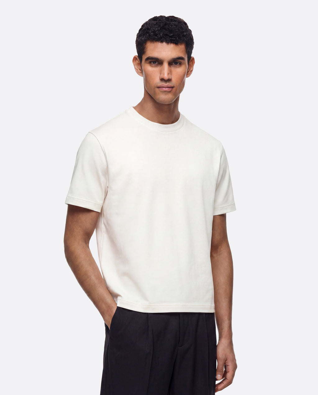 FITTED CROP T-SHIRT - WHITE