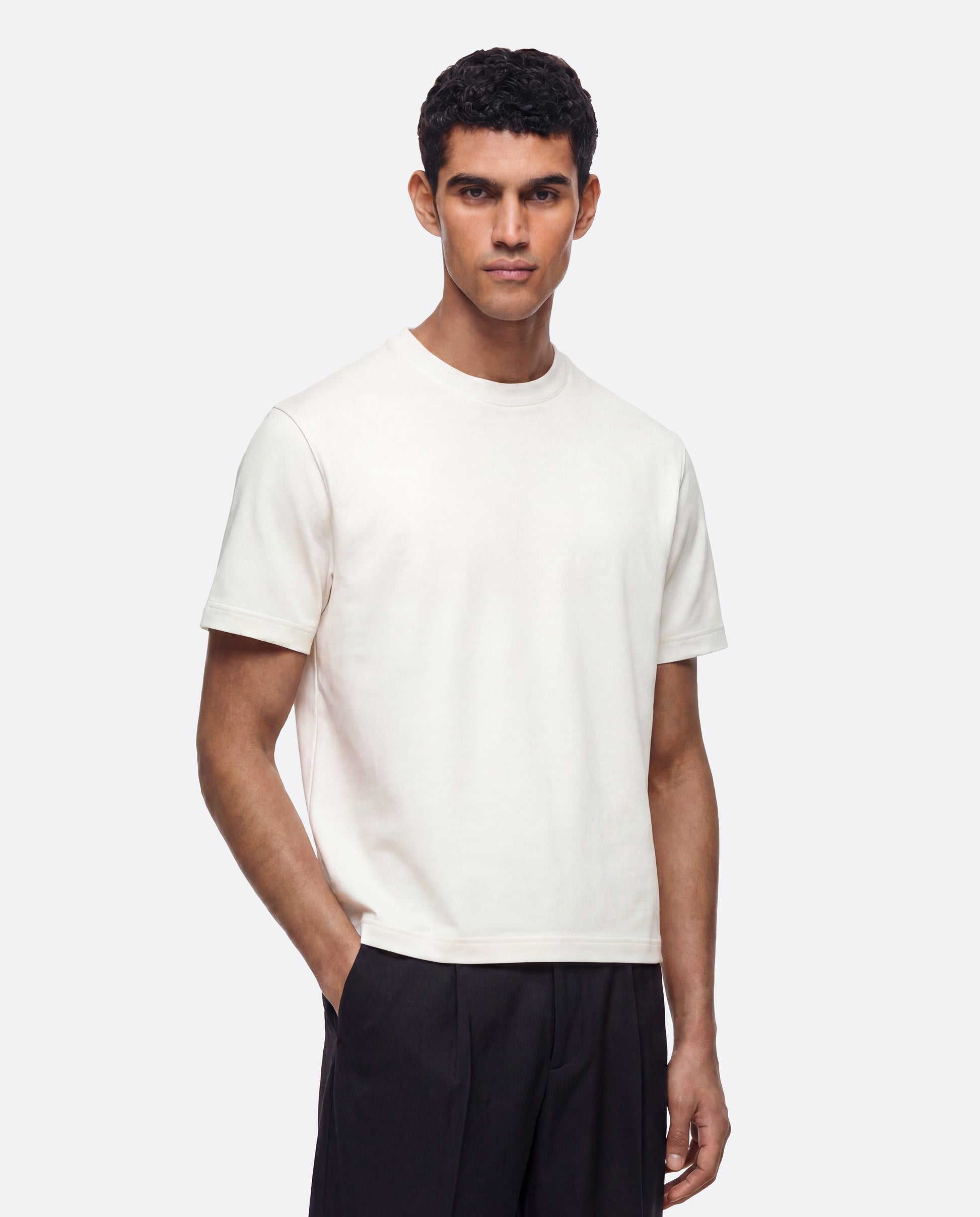 FITTED CROP T-SHIRT - WHITE
