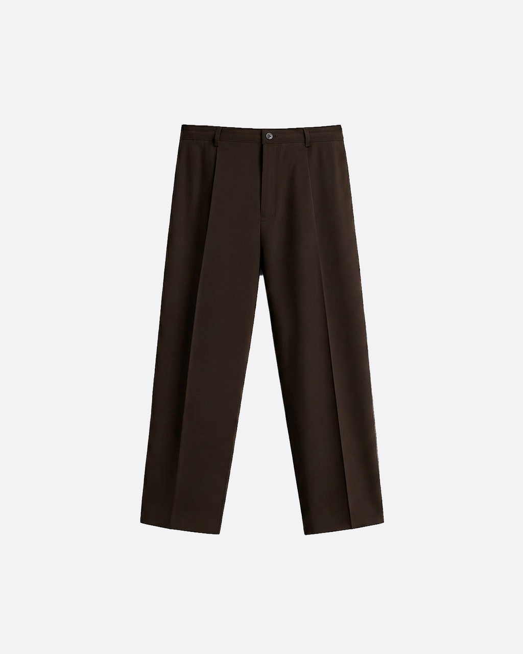 WIDE PLEATED PANTS - BROWN