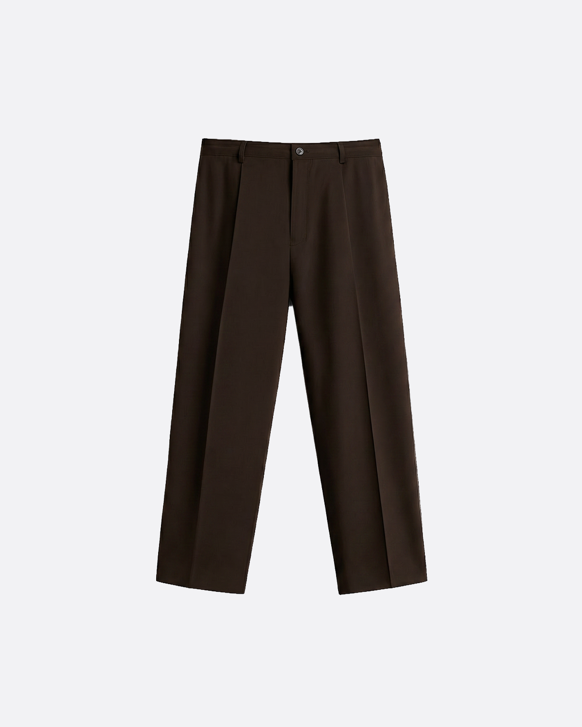 WIDE PLEATED PANTS - BROWN