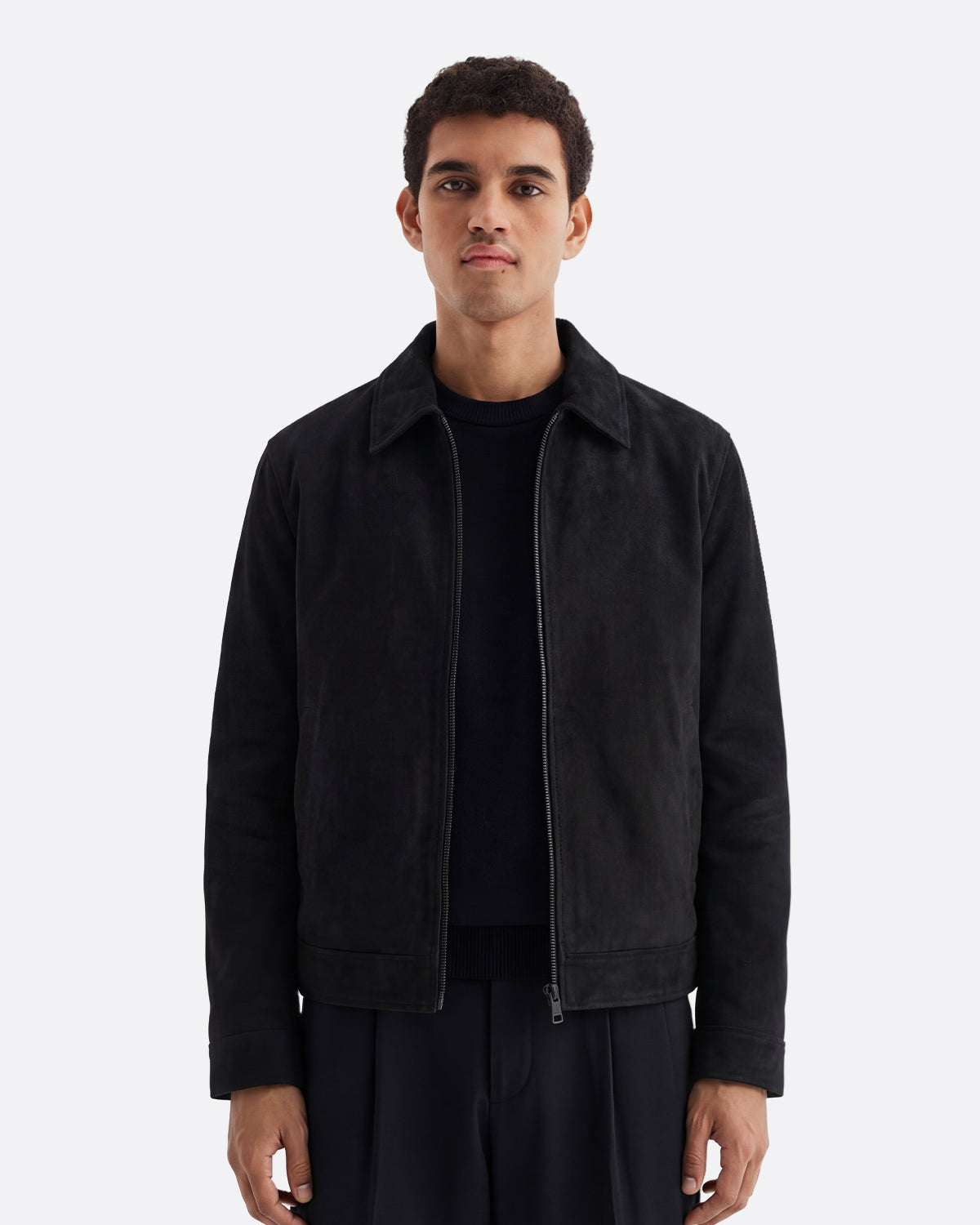 SUEDE JACKET -  BLACK