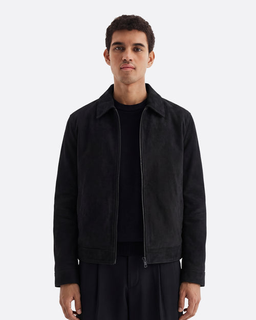 SUEDE JACKET -  BLACK