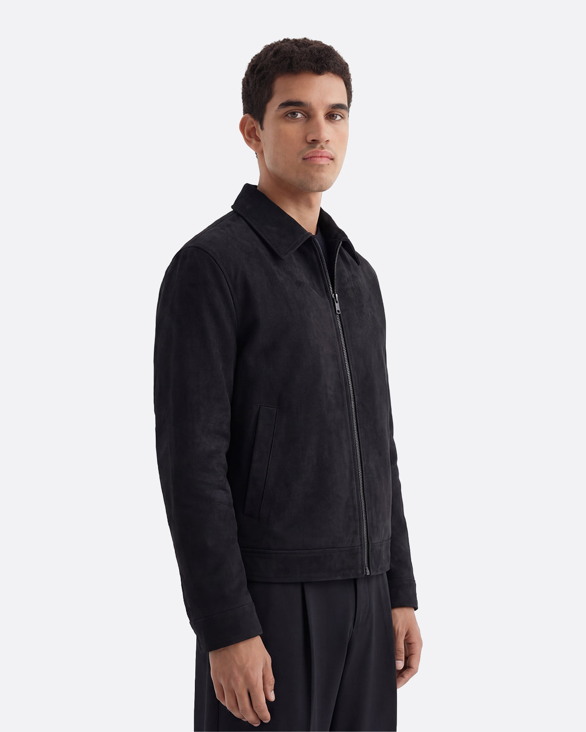 SUEDE JACKET -  BLACK