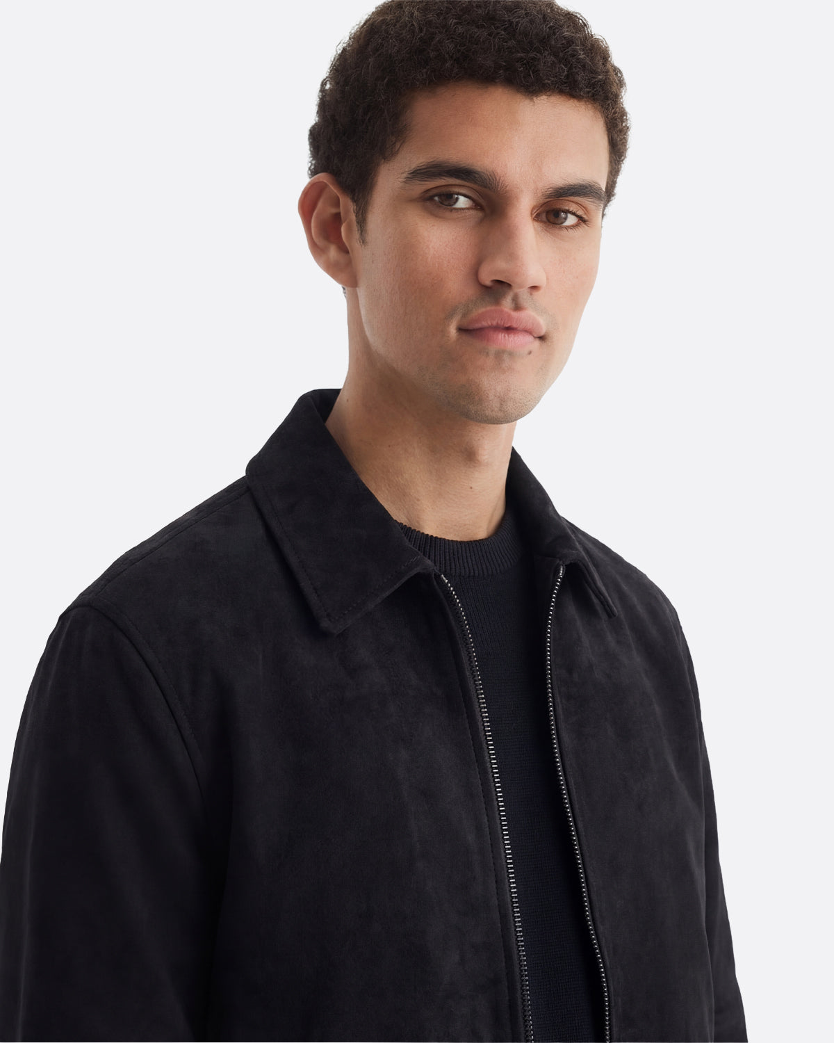 SUEDE JACKET -  BLACK
