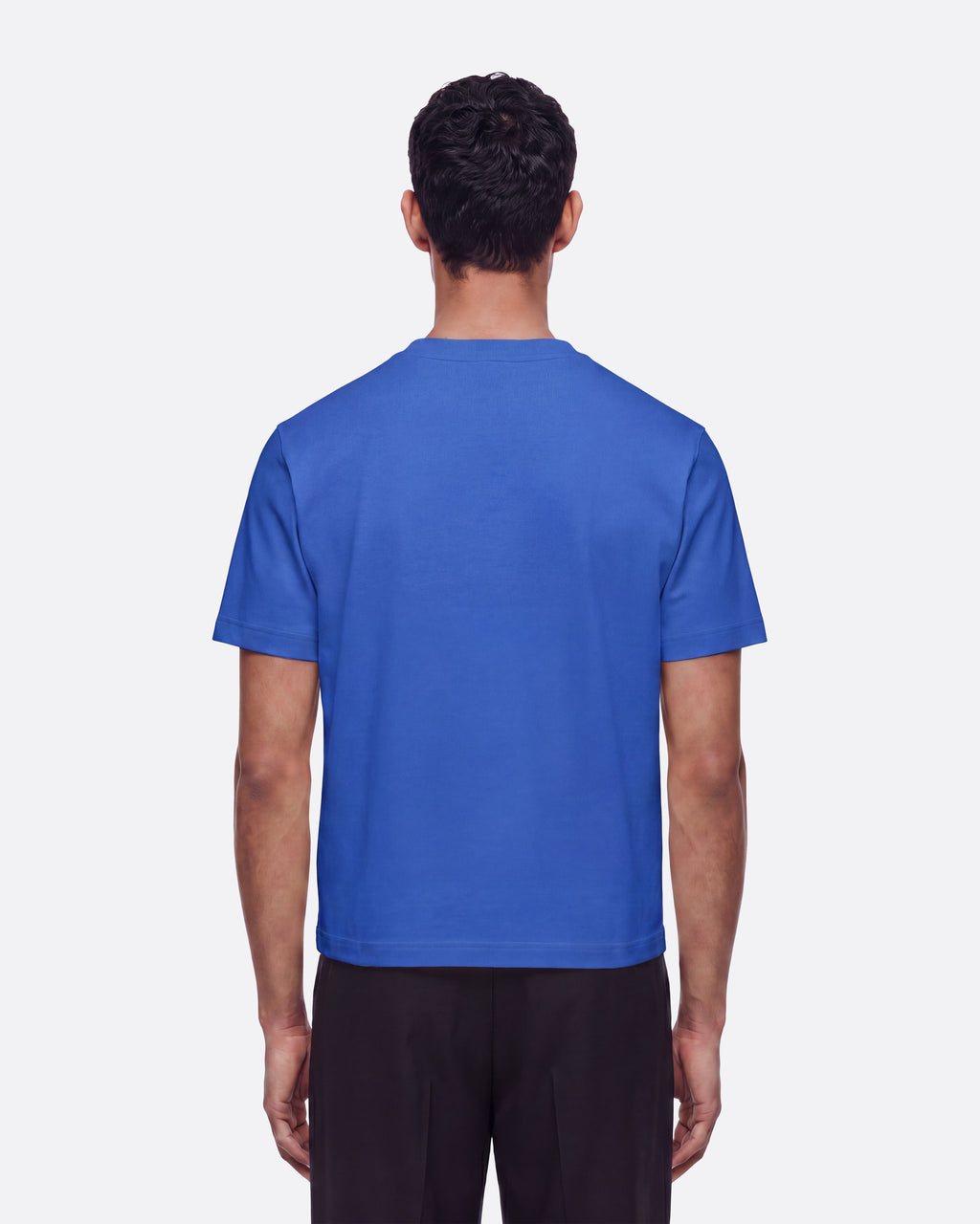 HEAVYWIGHT FITTED CROP T-SHIRT - BLUE