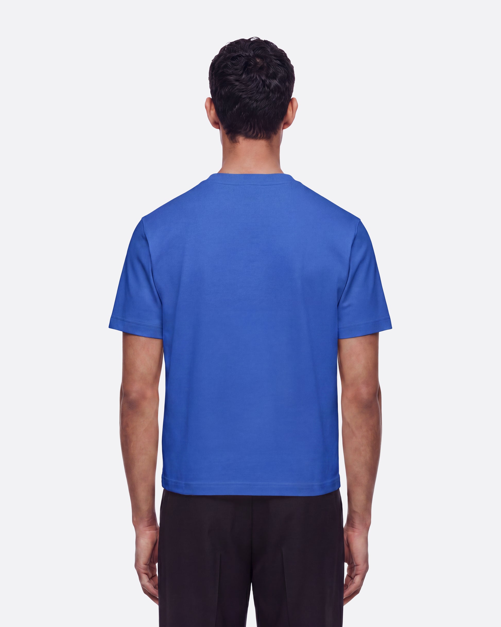 HEAVYWIGHT FITTED CROP T-SHIRT - BLUE
