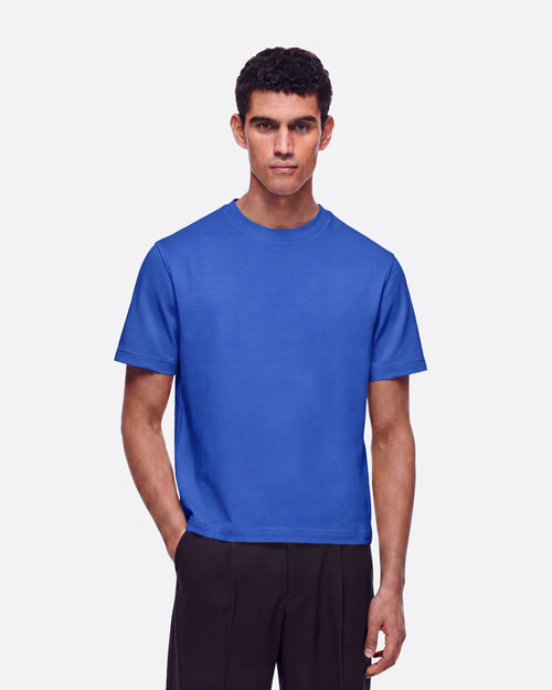 HEAVYWIGHT FITTED CROP T-SHIRT - BLUE