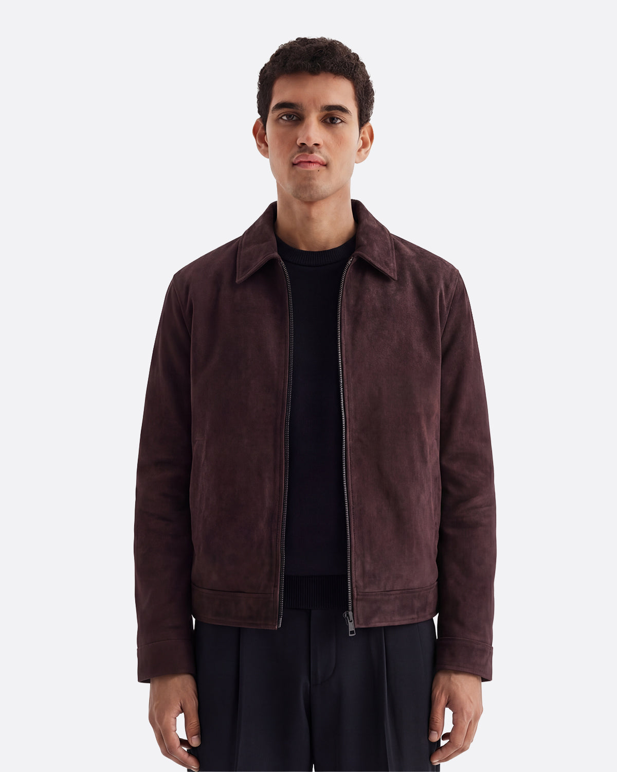 SUEDE JACKET -  CHOCLATE