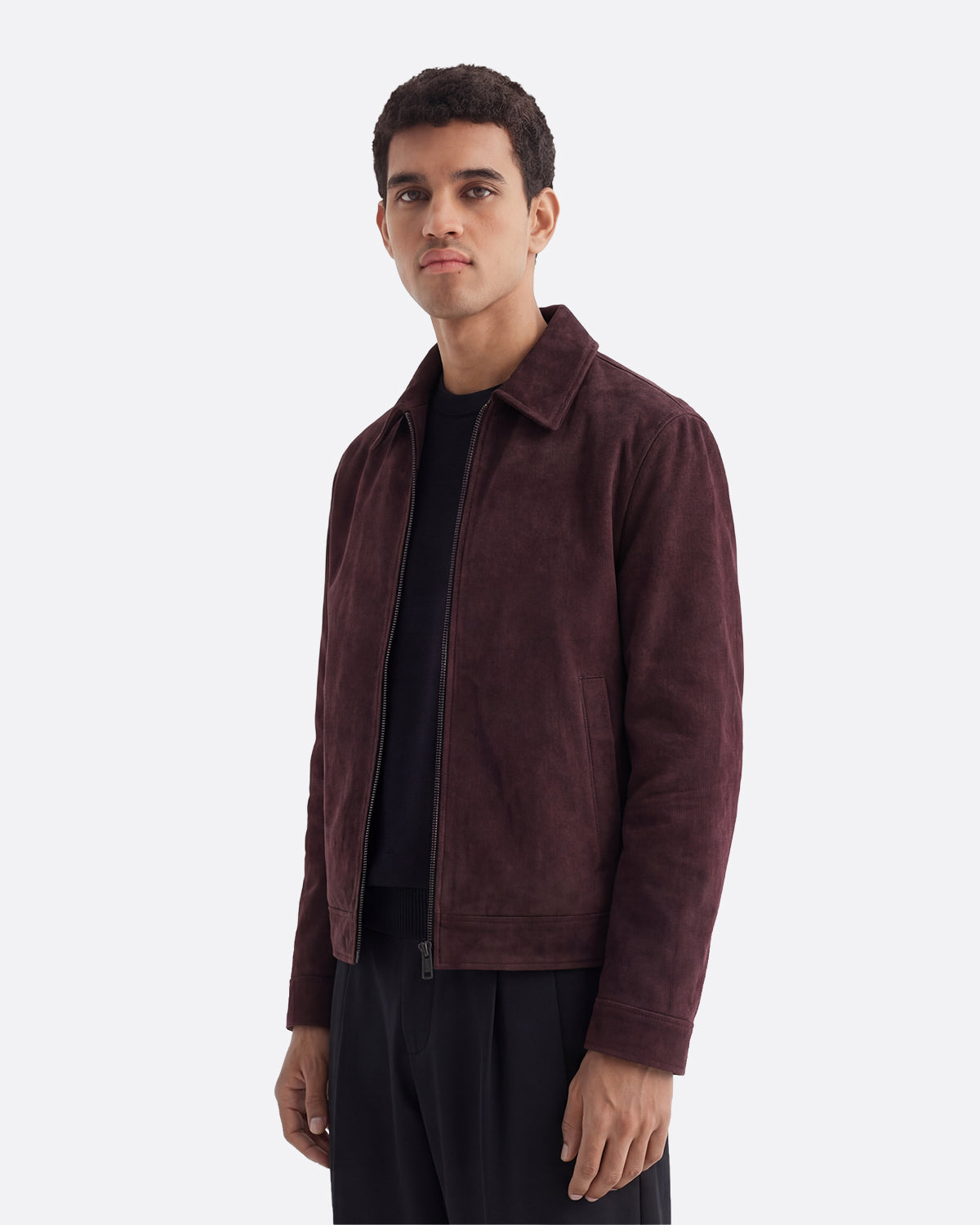 SUEDE JACKET -  CHOCLATE