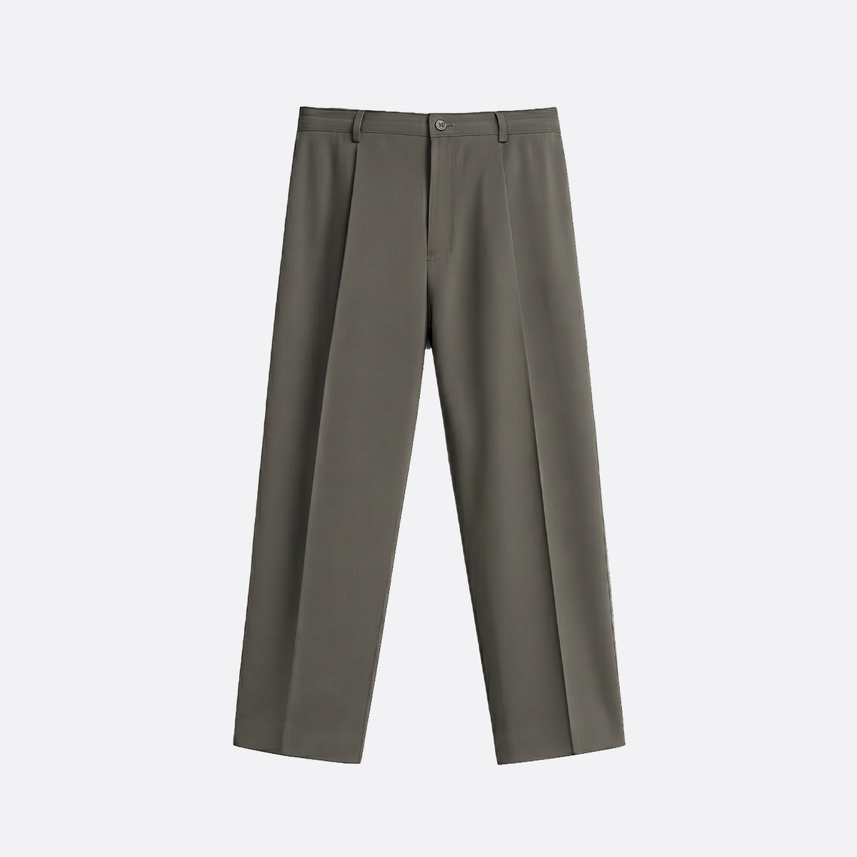 WIDE PLEATED PANTS - GRAY
