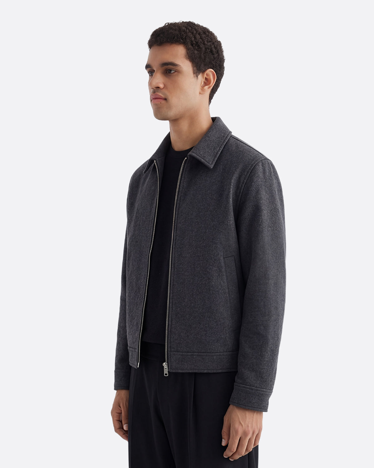 WOOL JACKET - GRAY