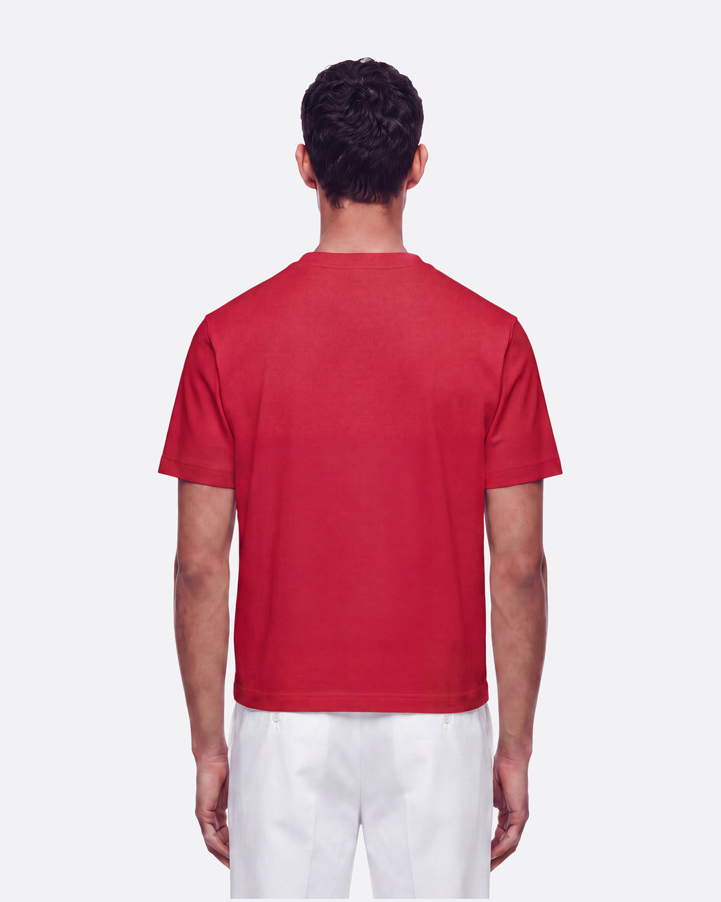 MEDWIGHT FITTED CROP T-SHIRT - RED