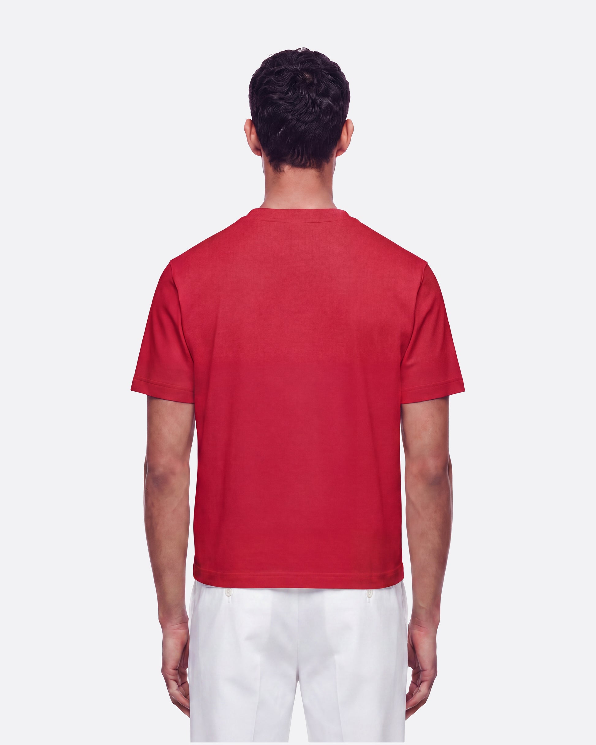 MEDWIGHT FITTED CROP T-SHIRT - RED