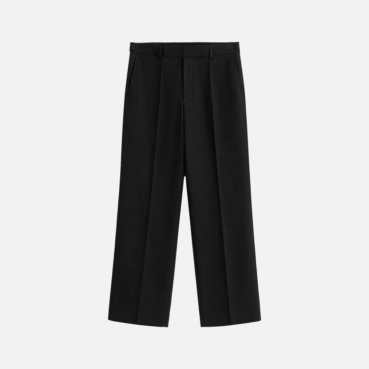 BLACK    PLEATED TROUSER