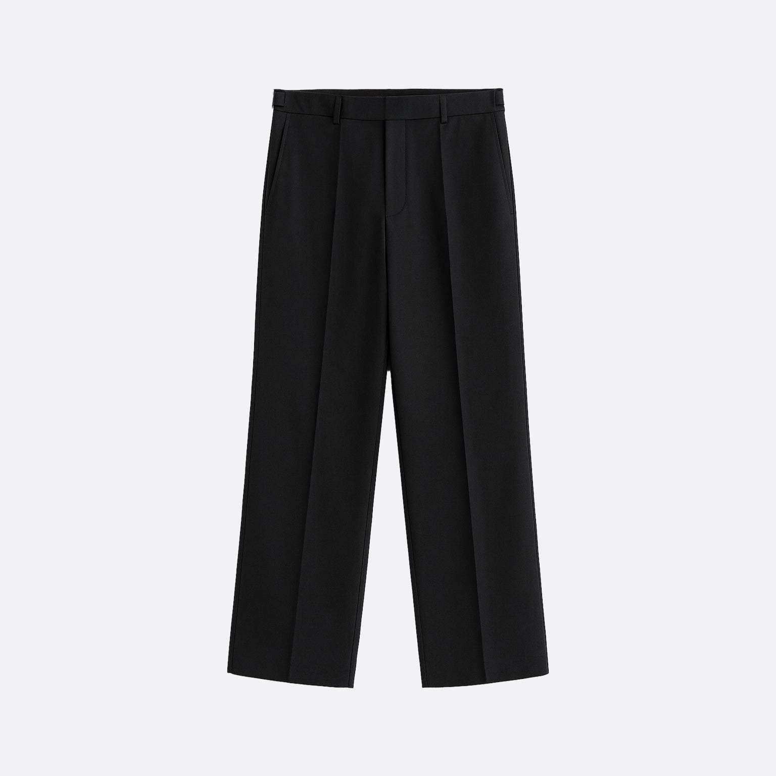 BLACK    PLEATED TROUSER