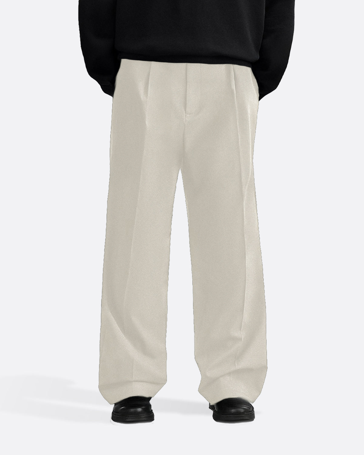 BEIGE PLEATED TROUSER