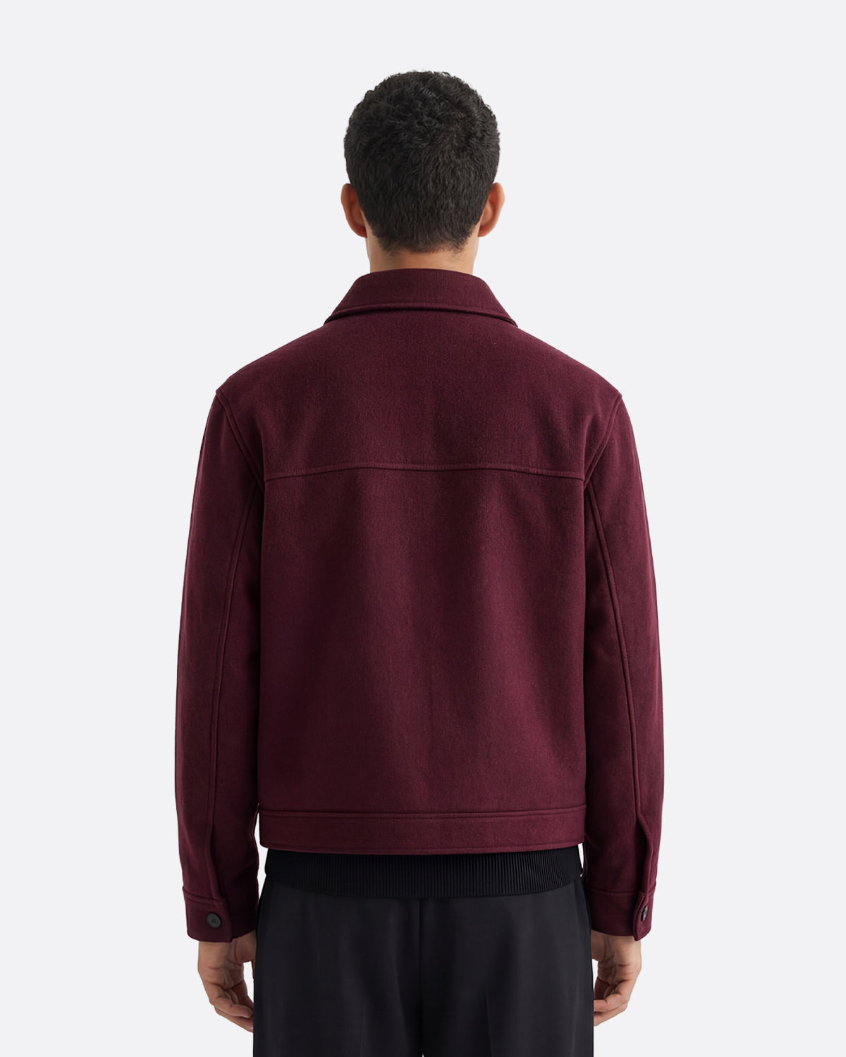WOOL JACKET - BURGUNDY