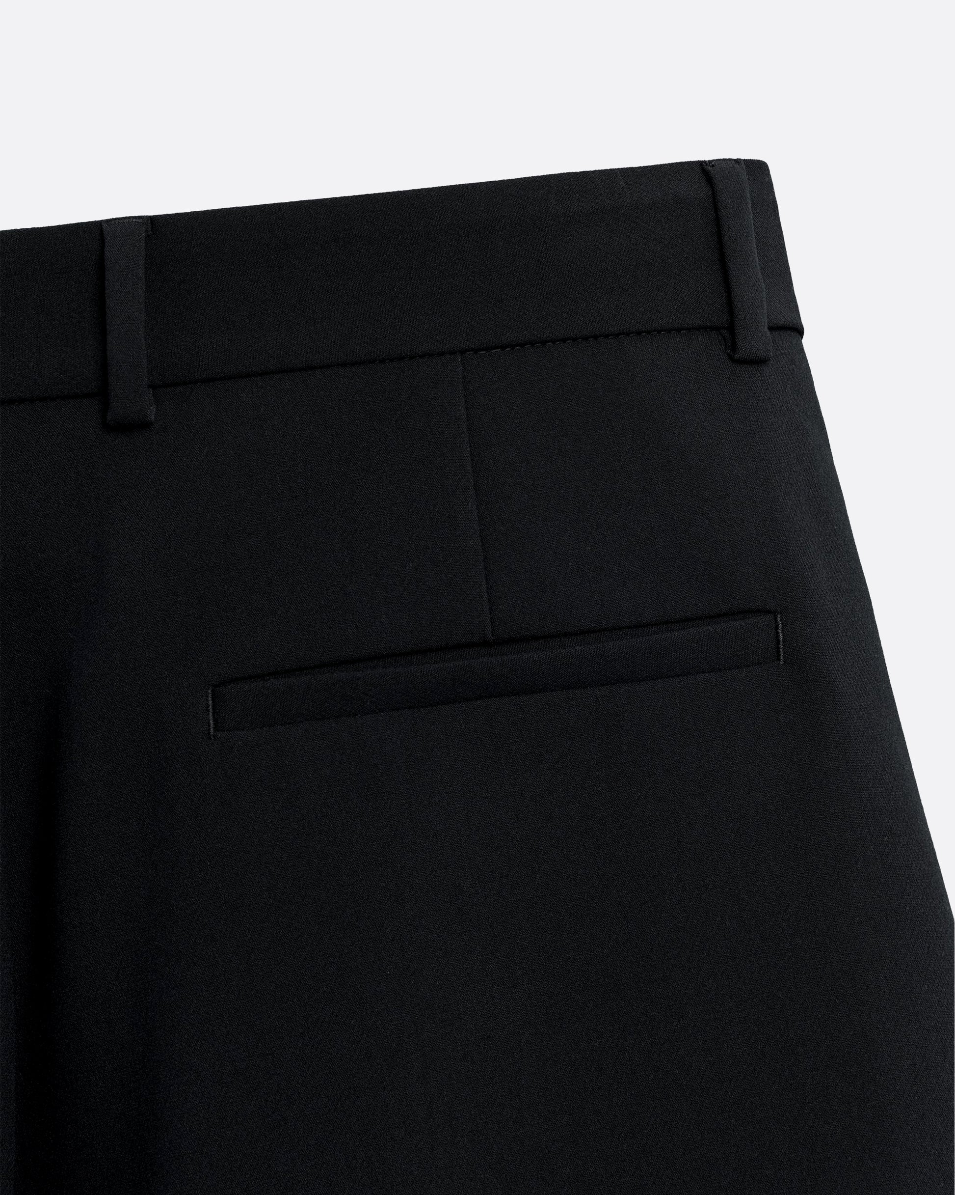 WIDE PLEATED PANTS - BLACK