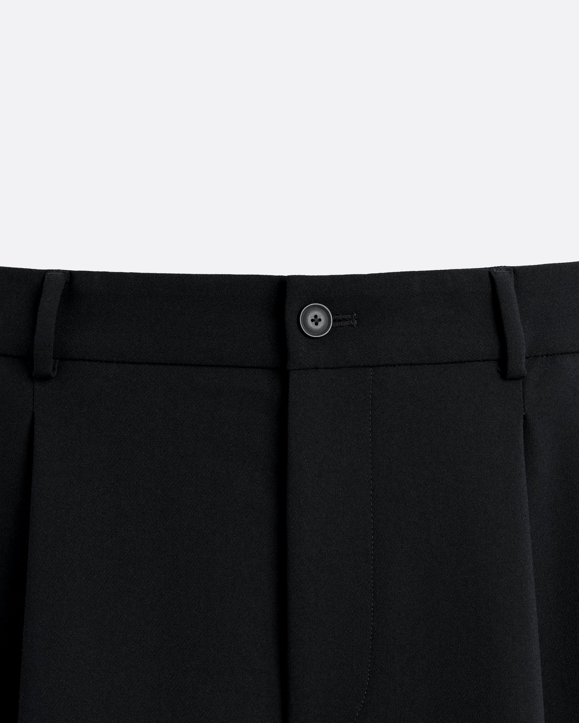 WIDE PLEATED PANTS - BLACK