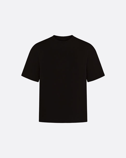 FITTED CROP T-SHIRT - BLACK