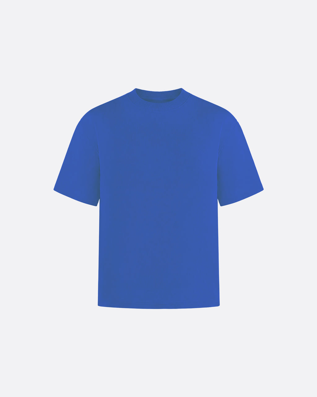 HEAVYWIGHT FITTED CROP T-SHIRT - BLUE