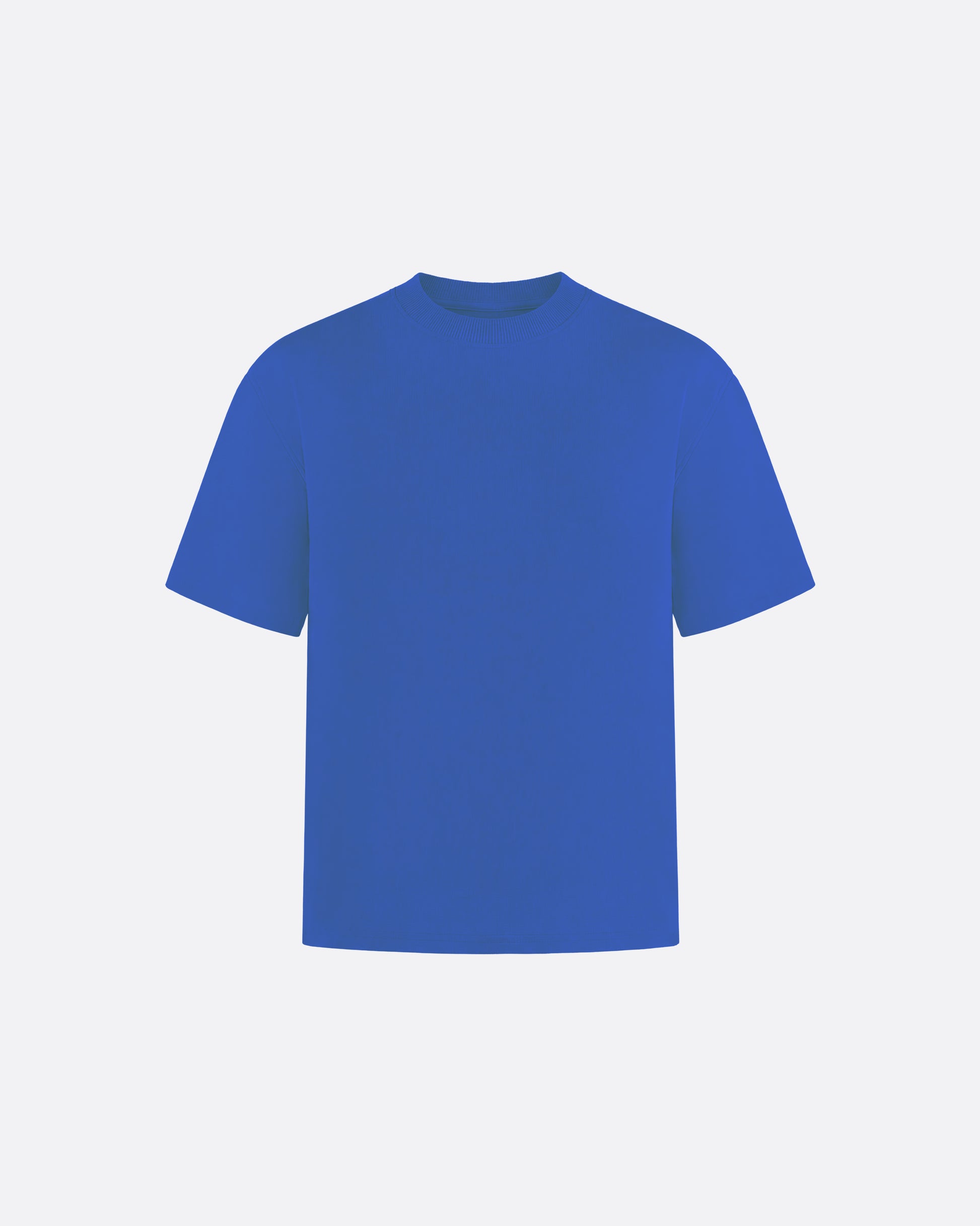 HEAVYWIGHT FITTED CROP T-SHIRT - BLUE