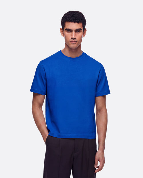 HEAVYWIGHT FITTED CROP T-SHIRT - BLUE