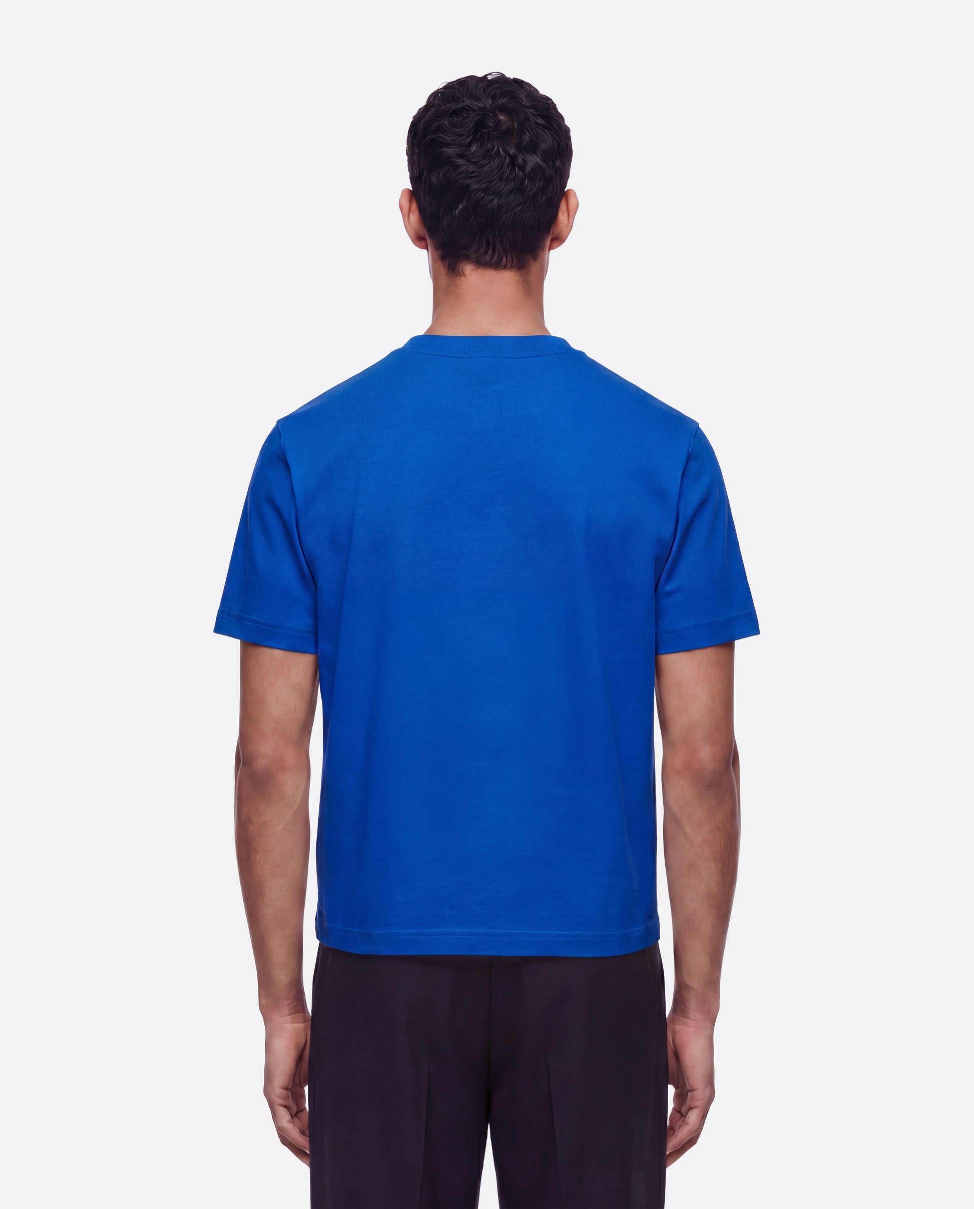 HEAVYWIGHT FITTED CROP T-SHIRT - BLUE