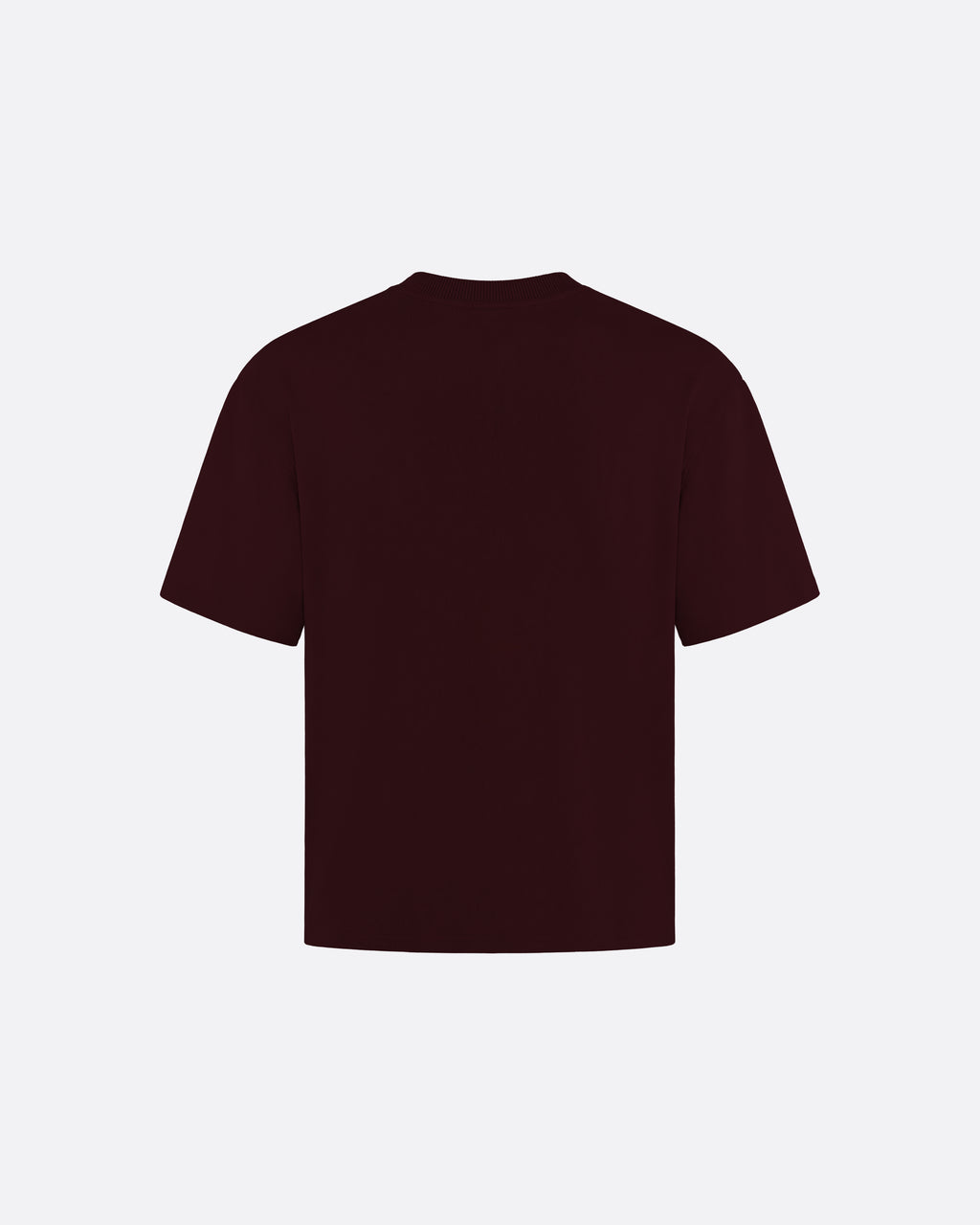 FITTED CROP T-SHIRT - BURGUNDY