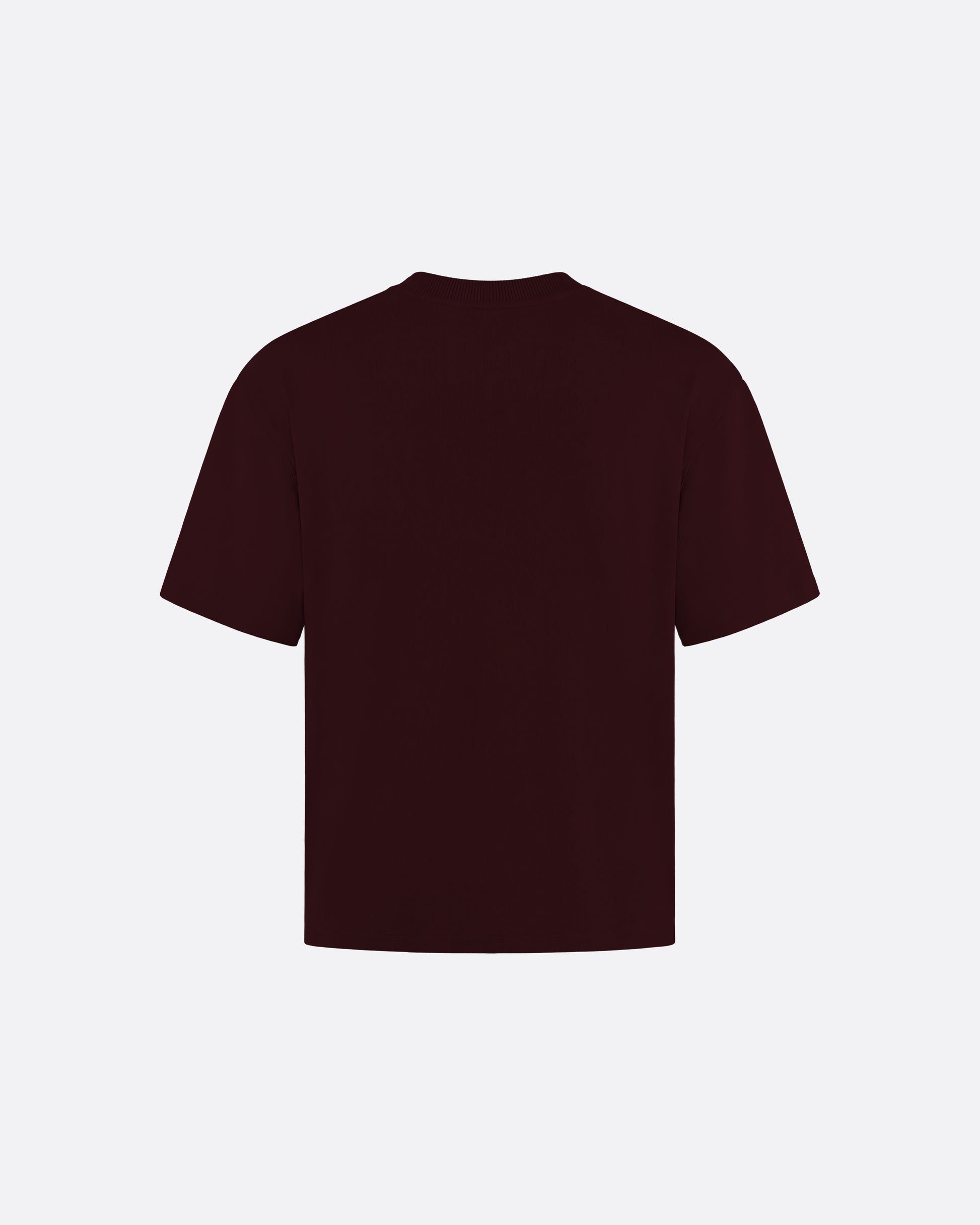 FITTED CROP T-SHIRT - BURGUNDY