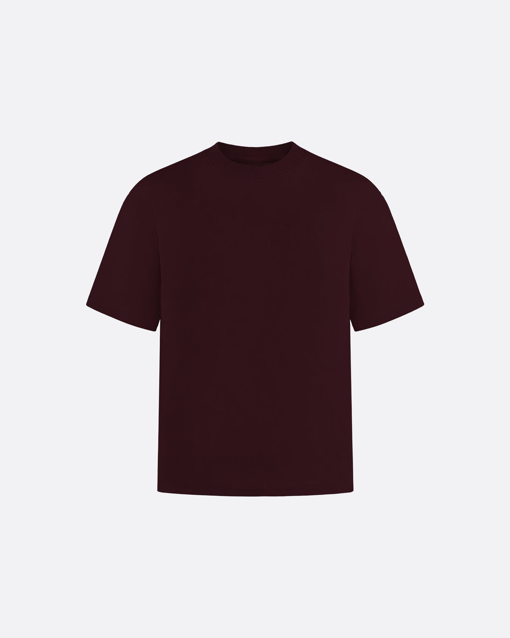 FITTED CROP T-SHIRT - BURGUNDY