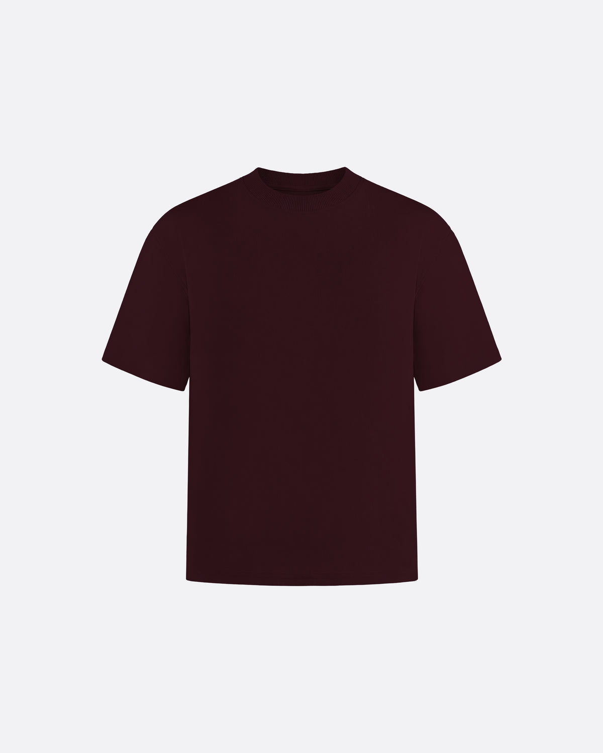 FITTED CROP T-SHIRT - BURGUNDY